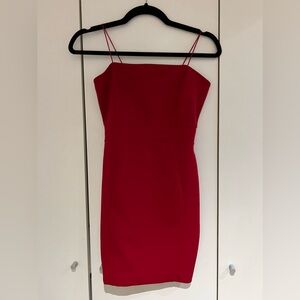 Red mini dress